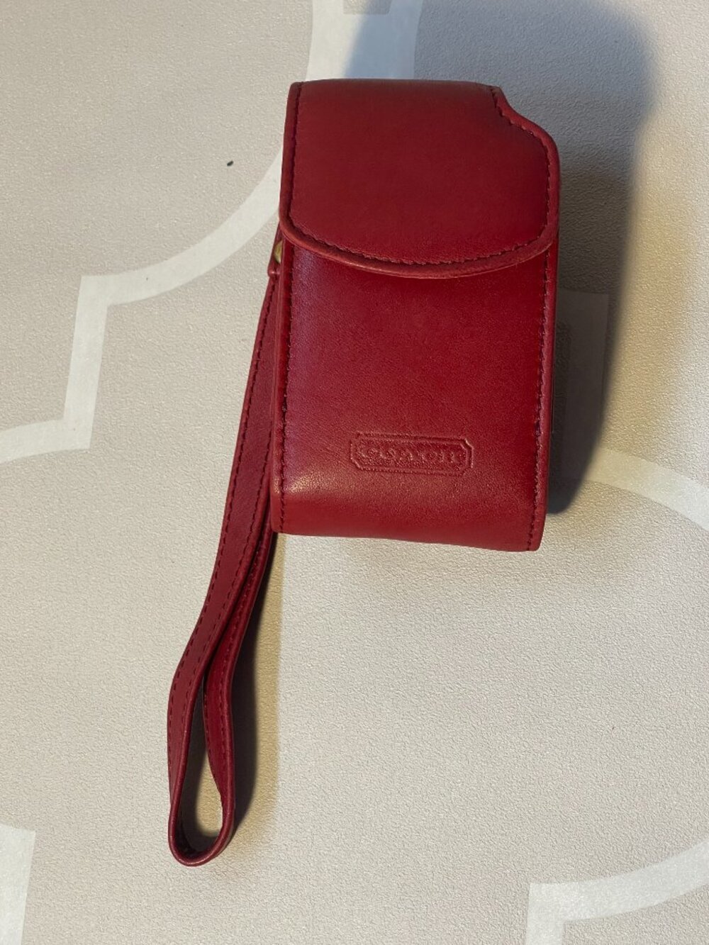 Coach Vintage 90s Burgundy Leather Cell Phone Belt Case | Wristlet Pouch